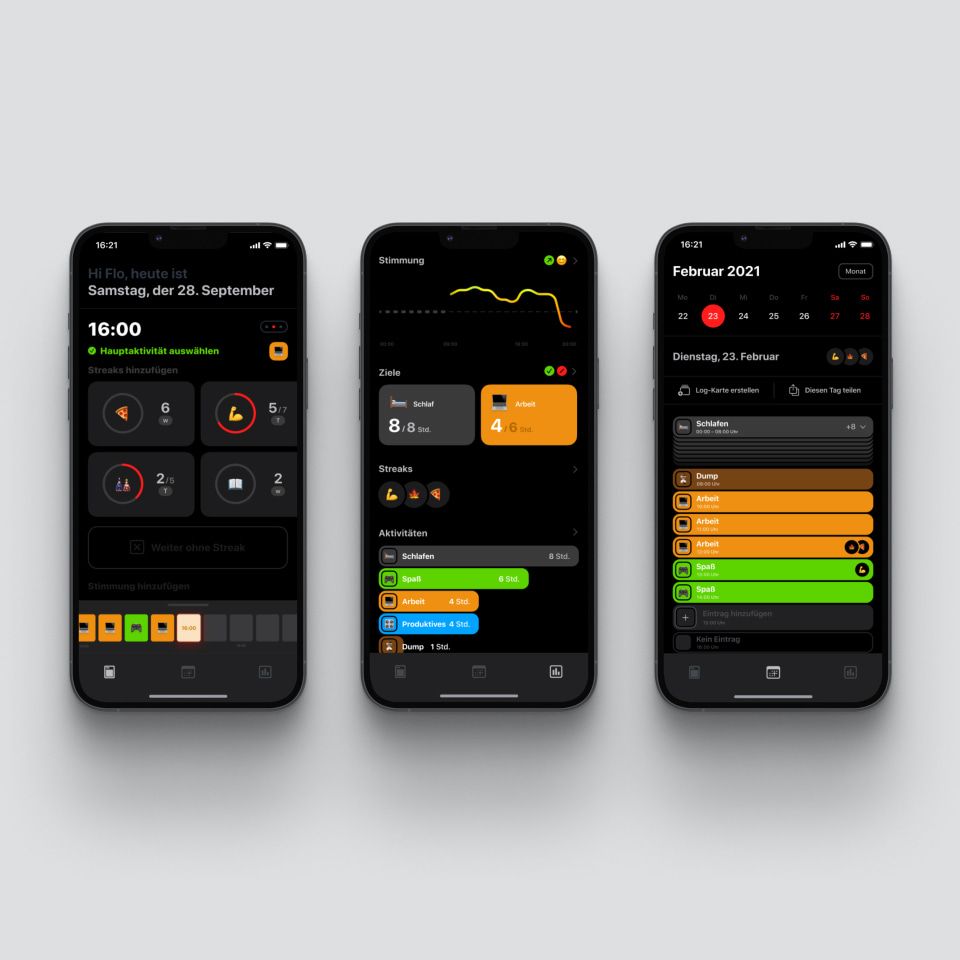 Mobile App 'Timelog'