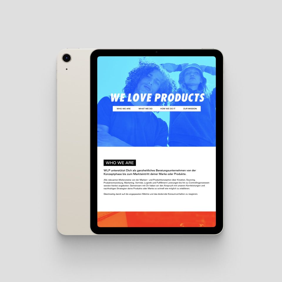 We Love Products Website